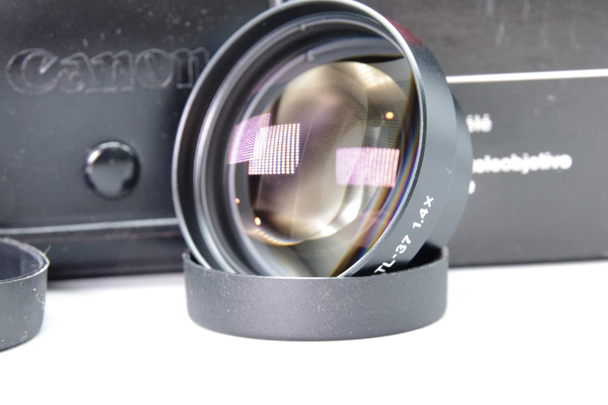 Canon Tele-Converter TL-37 1.4x Lens Attachment 37mm Thread Box Case Caps Tested