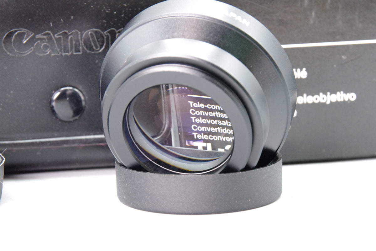 Canon Tele-Converter TL-37 1.4x Lens Attachment 37mm Thread Box Case Caps Tested