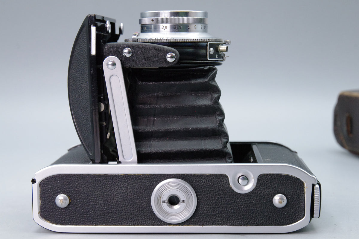Voigtlander Perkeo I 6x6 Folding Camera Vaskar 80mm f4.5 Case Excellent