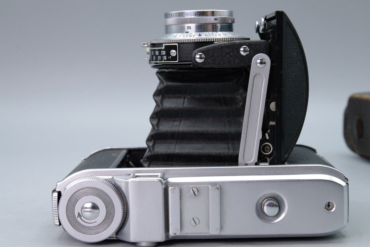 Voigtlander Perkeo I 6x6 Folding Camera Vaskar 80mm f4.5 Case Excellent