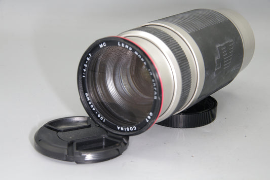 Cosina 100–400mm f/4.5–6.7 Lens – Canon EF Mount - VGC - Working