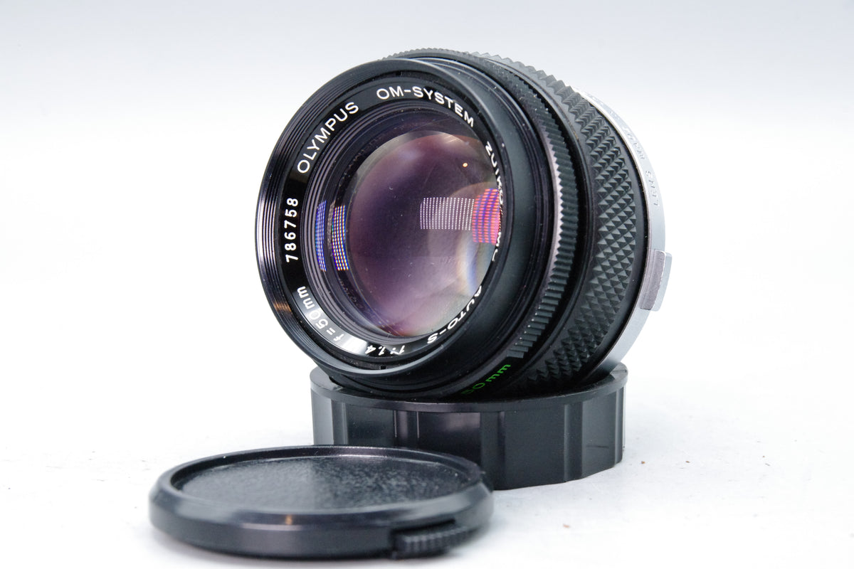 Olympus OM Zuiko Auto‑S 50mm f1.4 Lens Olympus OM Mount Fast Prime - Serviced