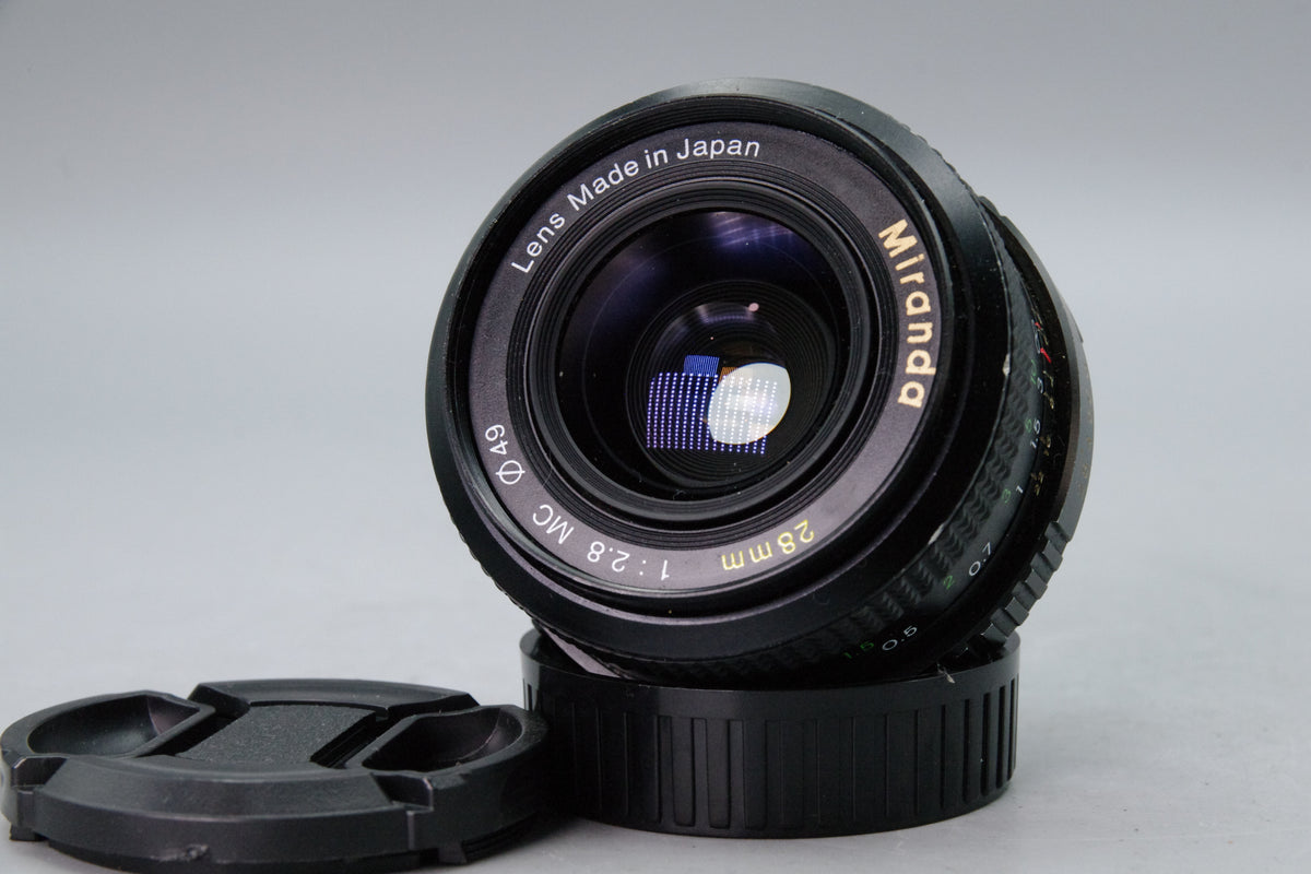 Miranda 28mm f2.8 MC Wide Angle Prime Lens Minolta MD Mount Caps Tested