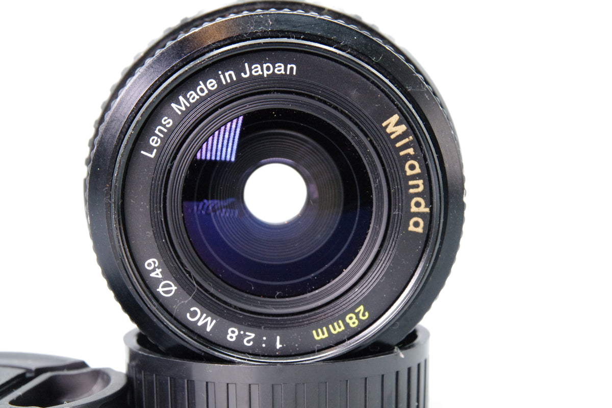 Miranda 28mm f2.8 MC Wide Angle Prime Lens Minolta MD Mount Caps Tested