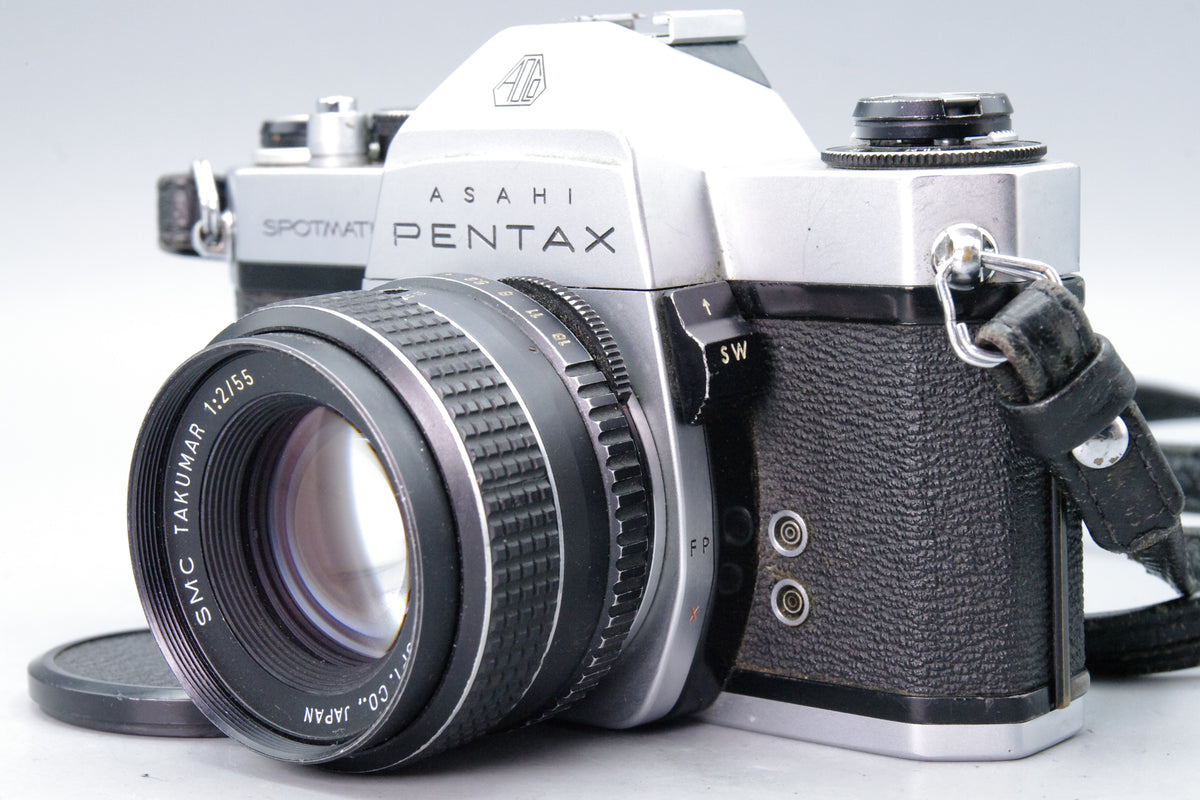 Asahi Pentax Spotmatic SP II + SMC Takumar 55mm f/2 – Tested Working – VGC