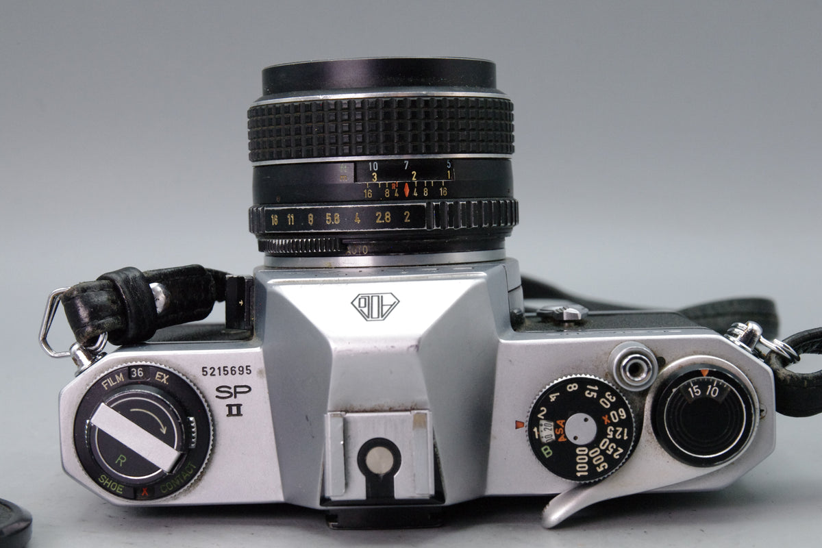 Asahi Pentax Spotmatic SP II + SMC Takumar 55mm f/2 – Tested Working – VGC
