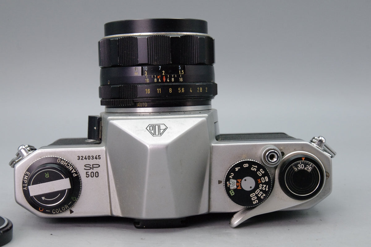 Asahi Pentax Spotmatic SP 500 35mm SLR Camera Super-Takumar 55mm f2 Lens Tested