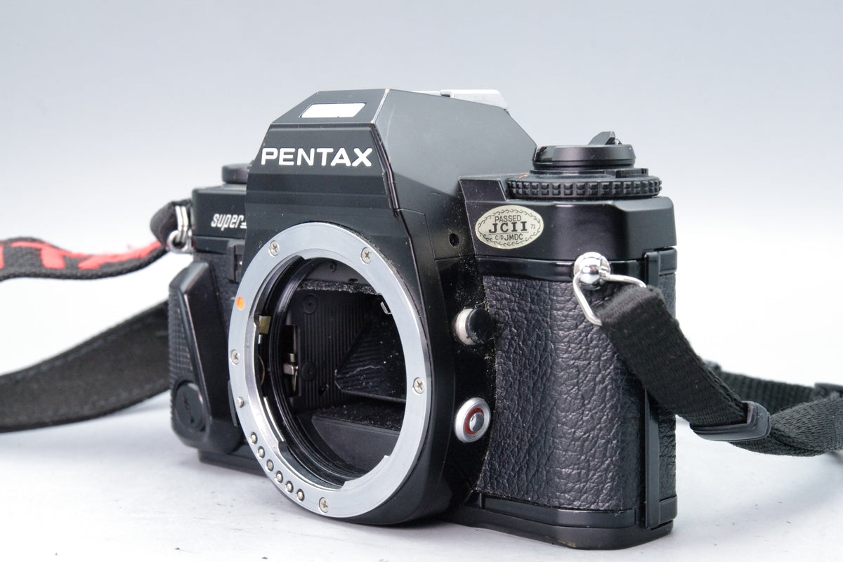 Pentax Super A 35mm SLR Film Camera Body Black KA Mount Strap Tested