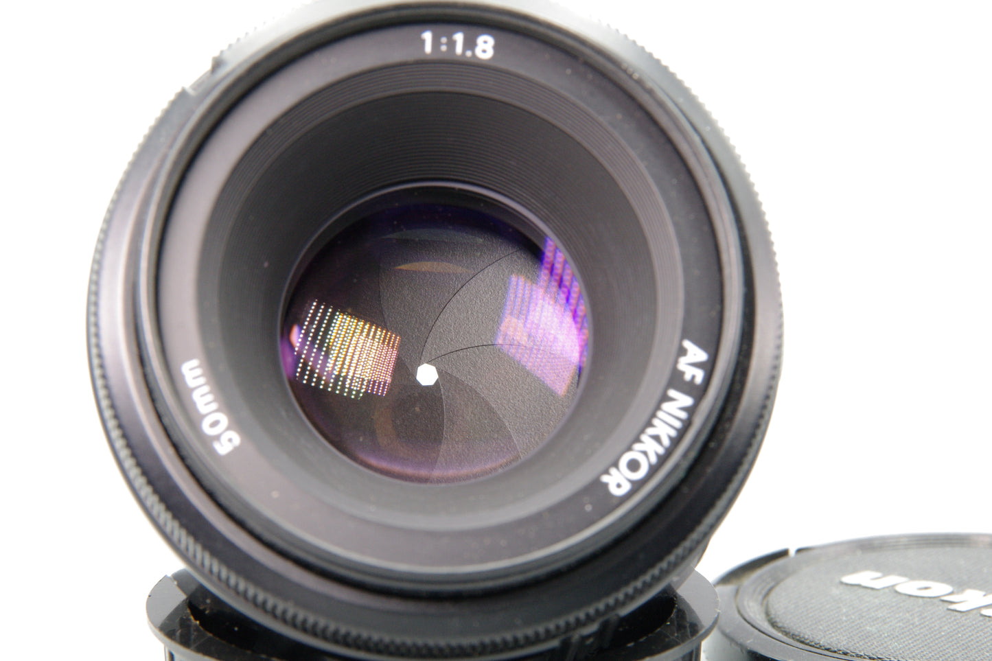 Nikon AF Nikkor 50mm f/1.8 Lens – AF – Fast Prime – Excellent – Both Caps