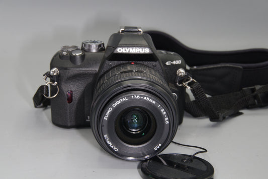 Olympus E-400 10MP DSLR + 17.5–45mm Lens – Four Thirds – Low S/C 341