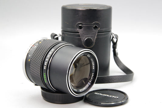 Olympus OM E.Zuiko 135mm f/3.5 Lens Excellent Condition OM Mount with Caps