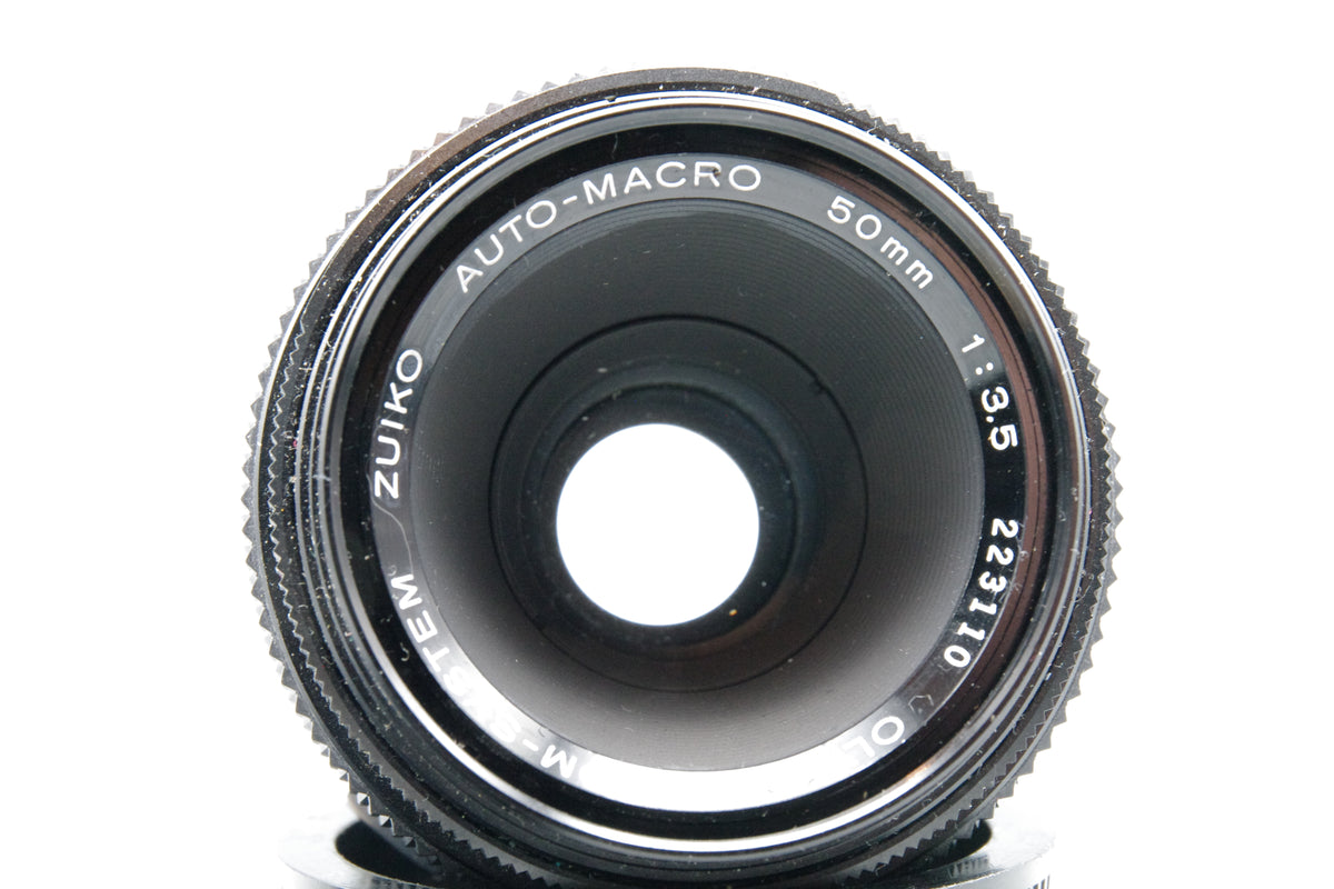 Olympus OM Zuiko Auto‑Macro 50mm f3.5 Lens – Olympus OM Mount – Excellent