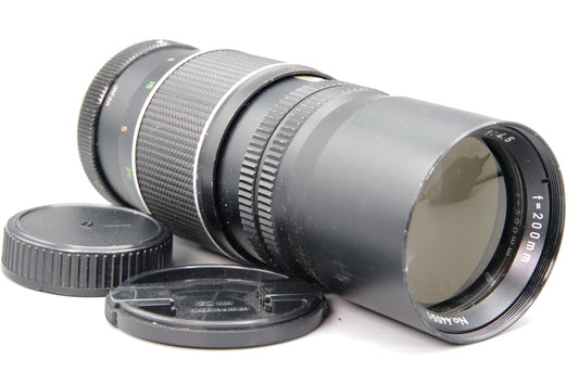 Optomax 200mm F4.5 Telephoto Lens  M42 Mount  Vintage Excellent Condition