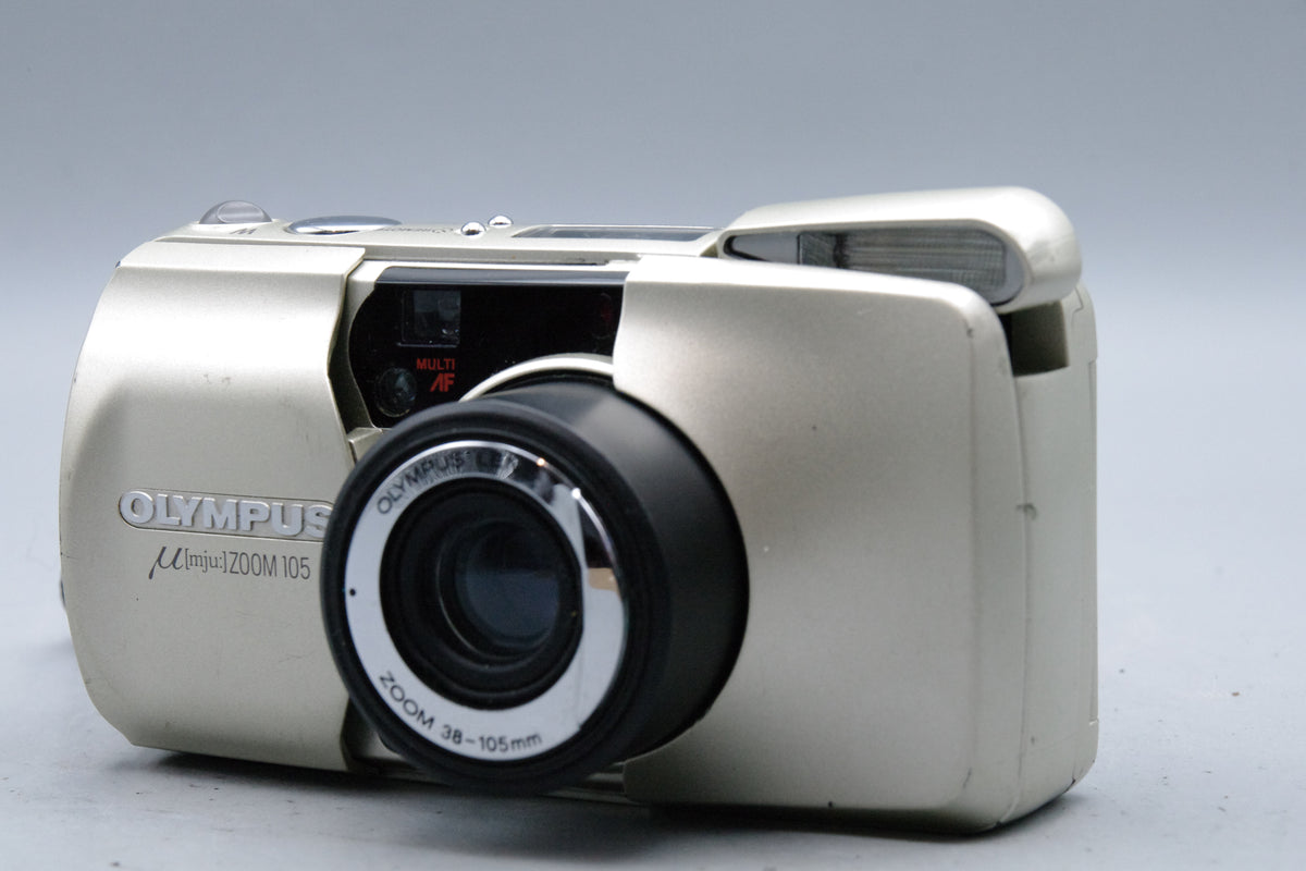 Olympus MJU Zoom 105 Champagne Colour 35mm Film Camera