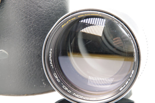 Auto Chinon 200mm f/3.5 Lens Very Good Condition M42 Mount with Caps