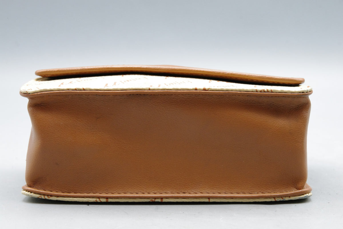 Genuine Olympus mju Monogram Tan Leather Camera Case Pouch Rare Vintage
