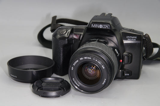 Minolta Dynax 303si + 35–80mm AF Zoom – Autofocus 35mm SLR – Clean &amp; Tested