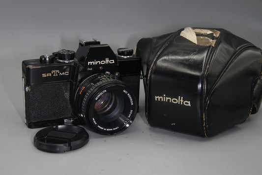 Minolta SR-T MC 35mm SLR + Rokkor 50mm f/1.7 Lens – Tested – Clean – Manual