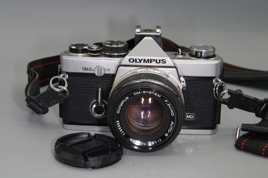 Olympus OM-2N 35mm SLR + Zuiko 50mm f/1.8 Lens – Tested & New Batteries