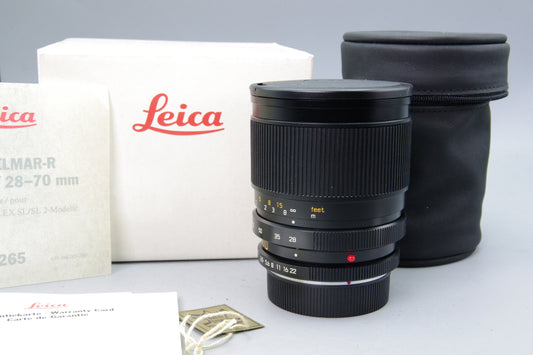 Leitz Vario‑Elmar‑R 28‑70mm f/3.5‑4.5 3CAM Leica R Lens Mint Boxed with Case