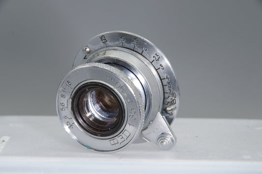 KMZ FED 50mm f/3.5 Collapsible Lens – M39 LTM – Soviet – Tested – Clean Optics