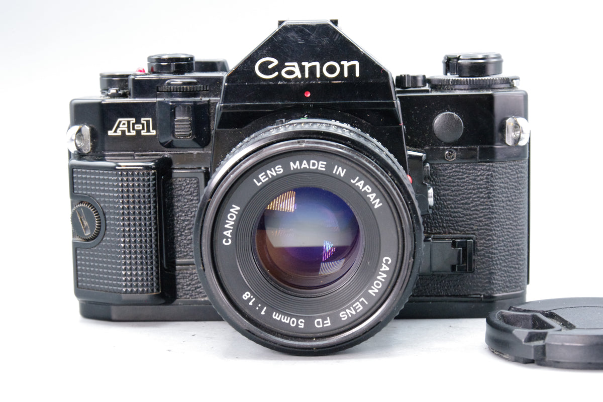 Canon A-1 35mm SLR Camera with FD 50mm f/1.8 Lens - Tested & Working