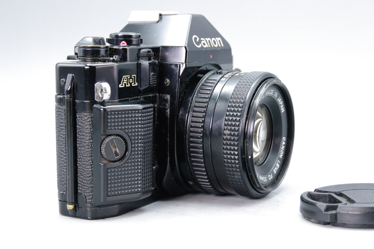 Canon A-1 35mm SLR Camera with FD 50mm f/1.8 Lens - Tested & Working