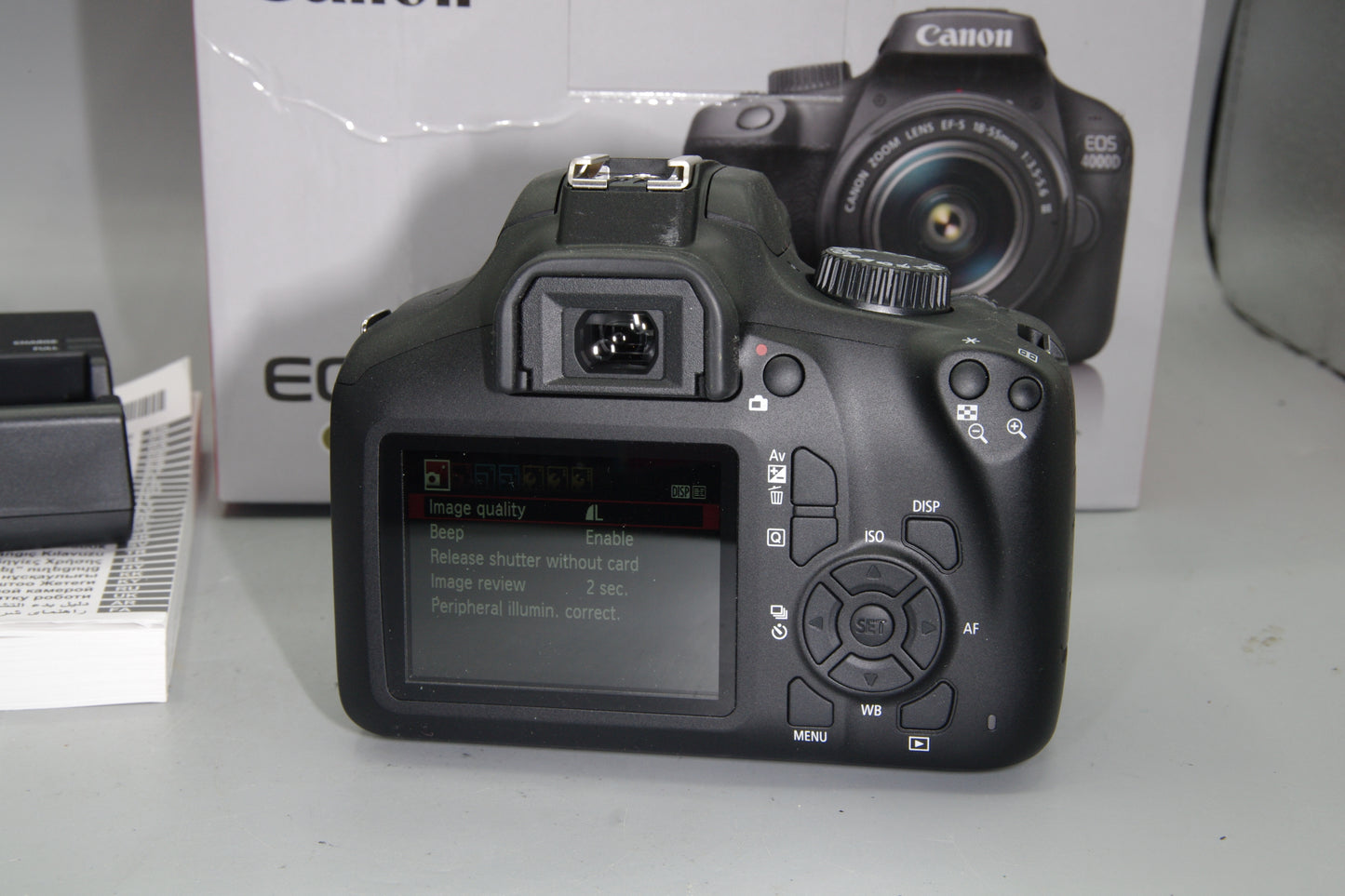 Canon EOS 4000D DSLR 18MP Kit w/ 18-55mm Lens Boxed Unused Shutter Count Zero