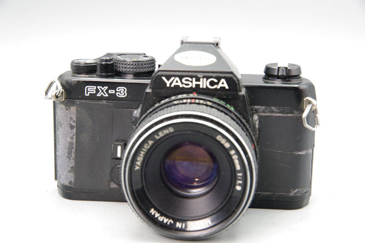 Yashica FX‑3 35mm SLR with 50mm f/1.9 Lens – Fully Working – Good Condition