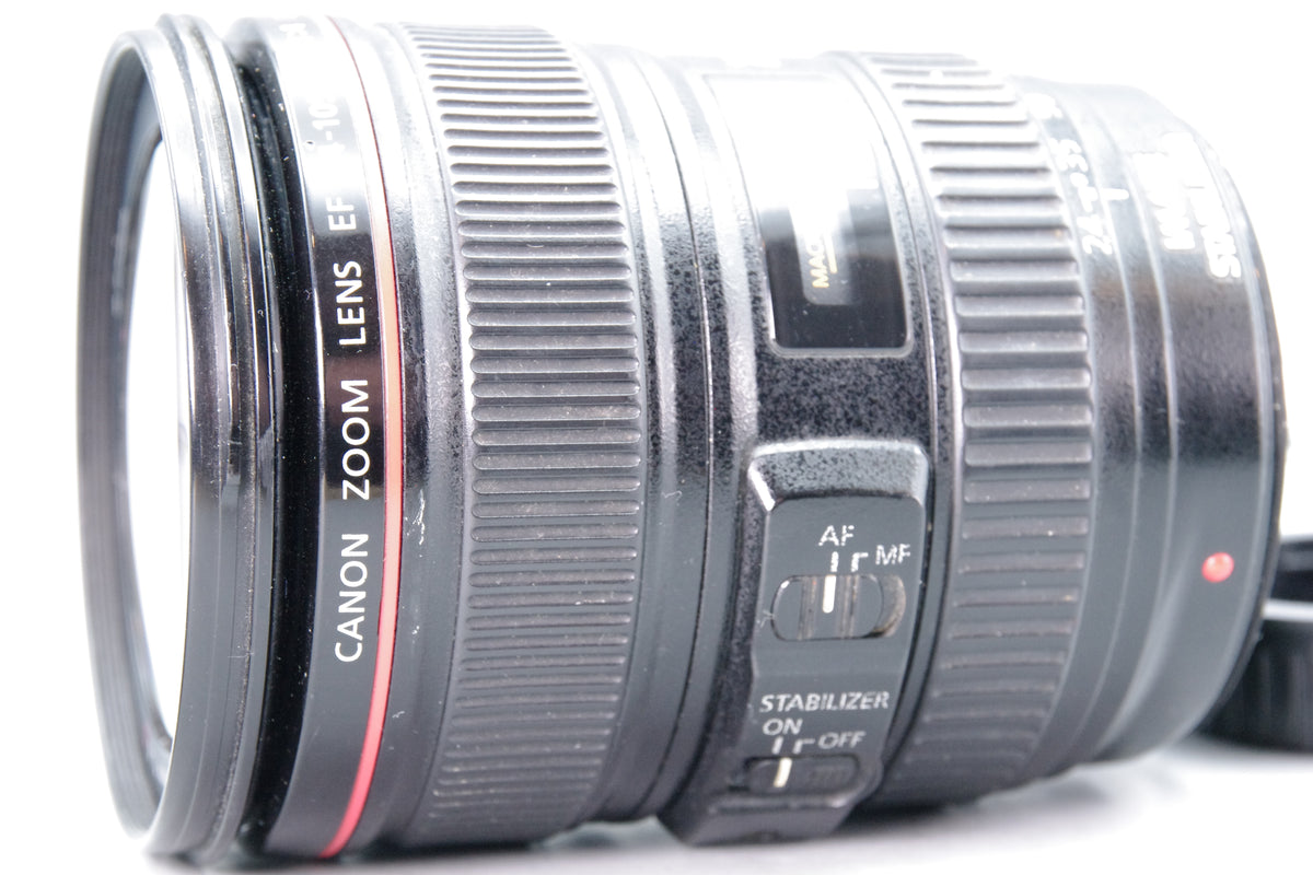 Canon EF 24-105mm f4 L IS USM Zoom Lens Front Rear Caps Tested Working