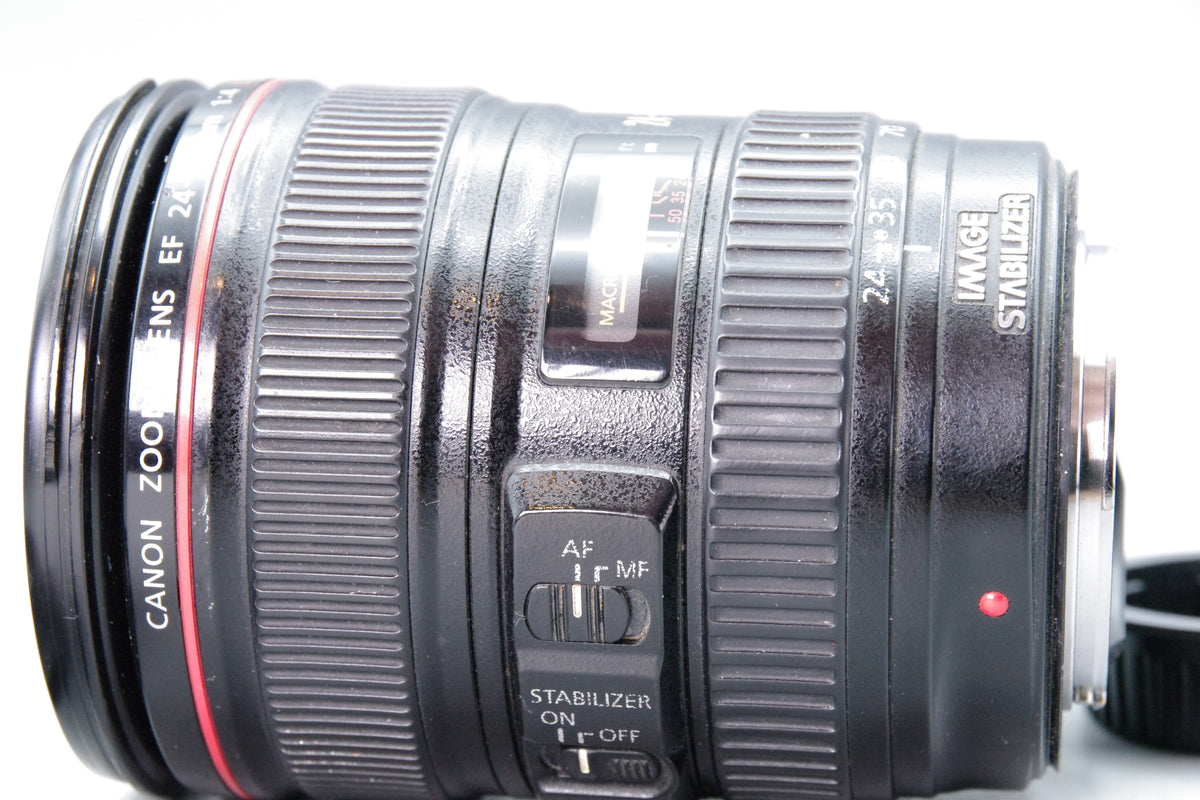 Canon EF 24-105mm f4 L IS USM Zoom Lens Front Rear Caps Tested Working