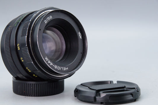 Helios 44M 58mm f2 Soviet M42 Screw Mount Lens Swirly Bokeh KMZ Caps Tested