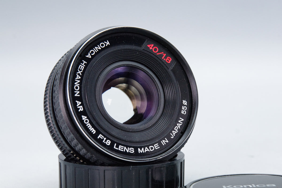 Konica Hexanon AR 40mm f1.8 Pancake Prime Lens Front Rear Caps Tested