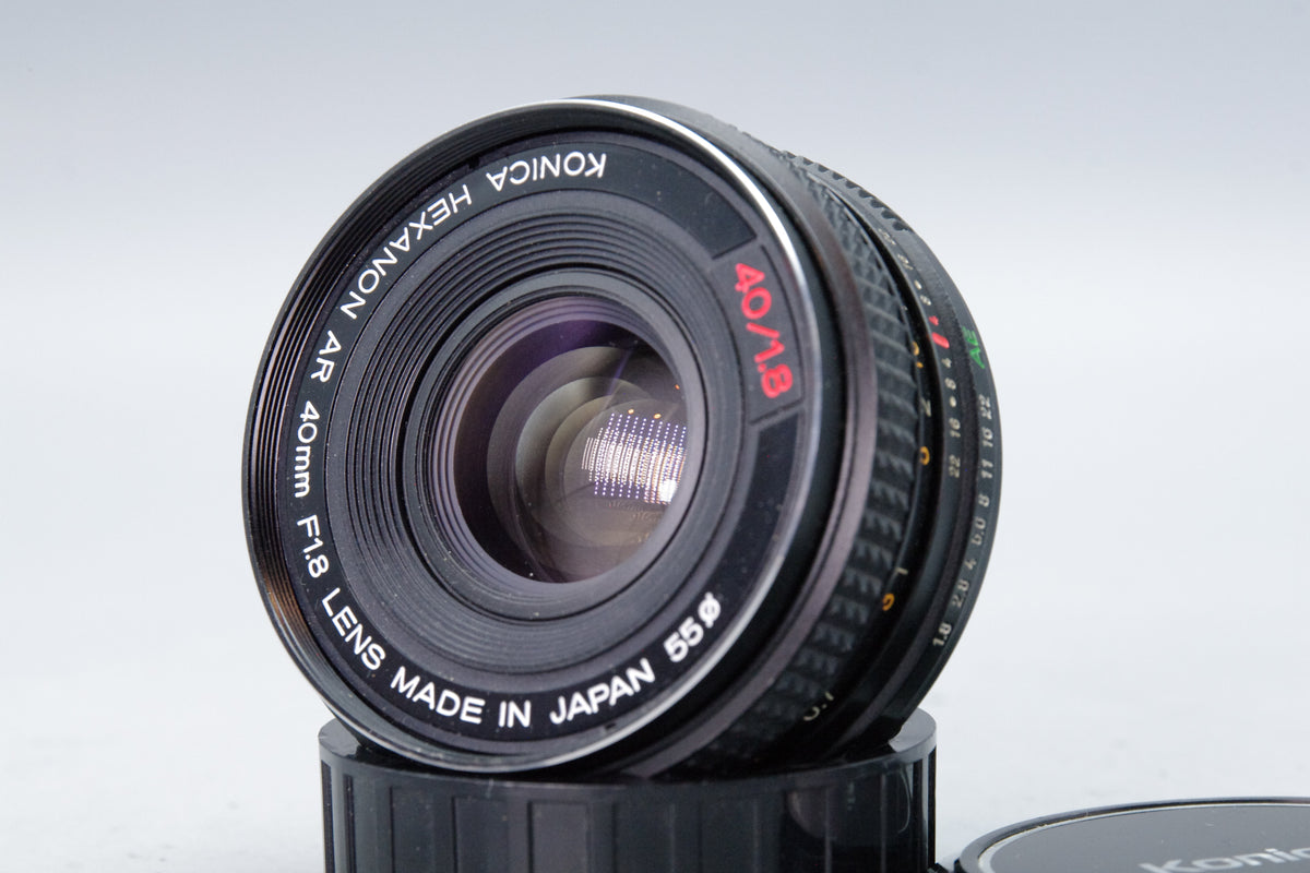 Konica Hexanon AR 40mm f1.8 Pancake Prime Lens Front Rear Caps Tested