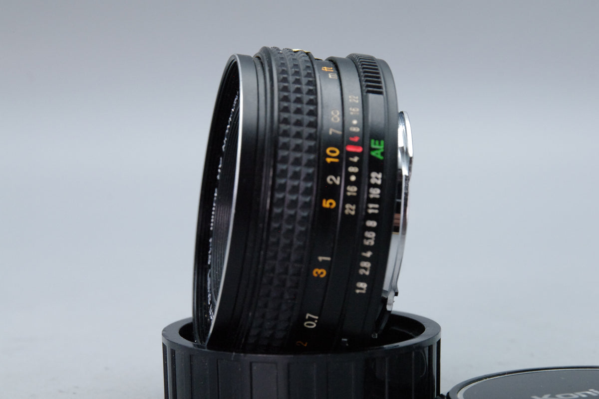 Konica Hexanon AR 40mm f1.8 Pancake Prime Lens Front Rear Caps Tested