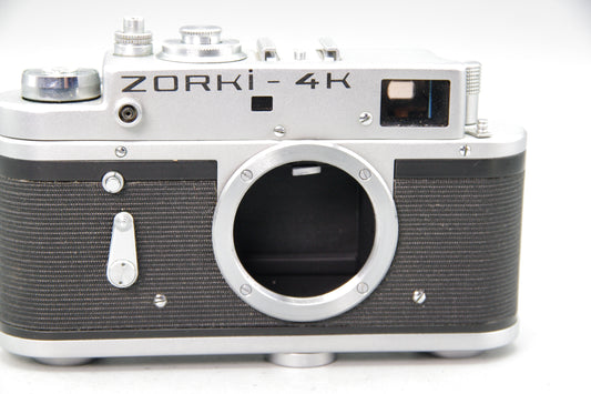 Zorki‑4K 35mm Rangefinder Camera Body Only – Shutter Sticking Below 1/60