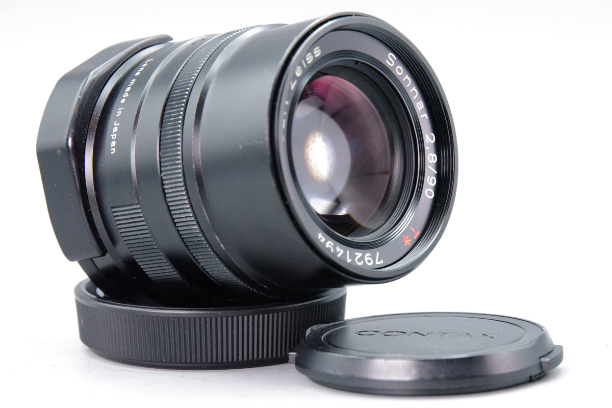 Carl Zeiss Sonnar 90mm f/2.8 T* Lens – Contax G Mount with Caps – Excellent