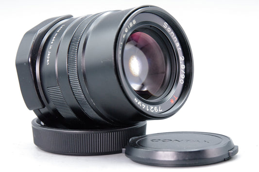 Carl Zeiss Sonnar 90mm f/2.8 T* Lens – Contax G Mount with Caps – Excellent