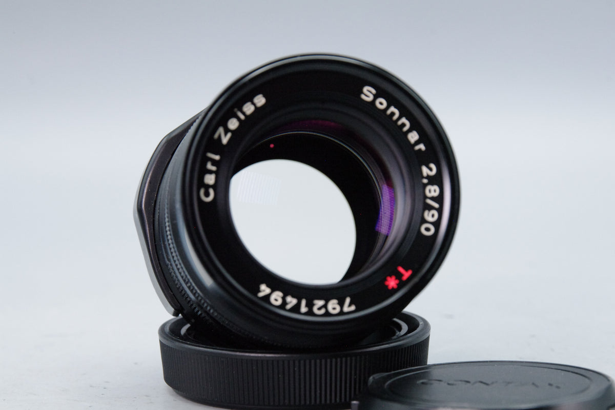 Carl Zeiss Sonnar 90mm f/2.8 T* Lens – Contax G Mount with Caps – Excellent