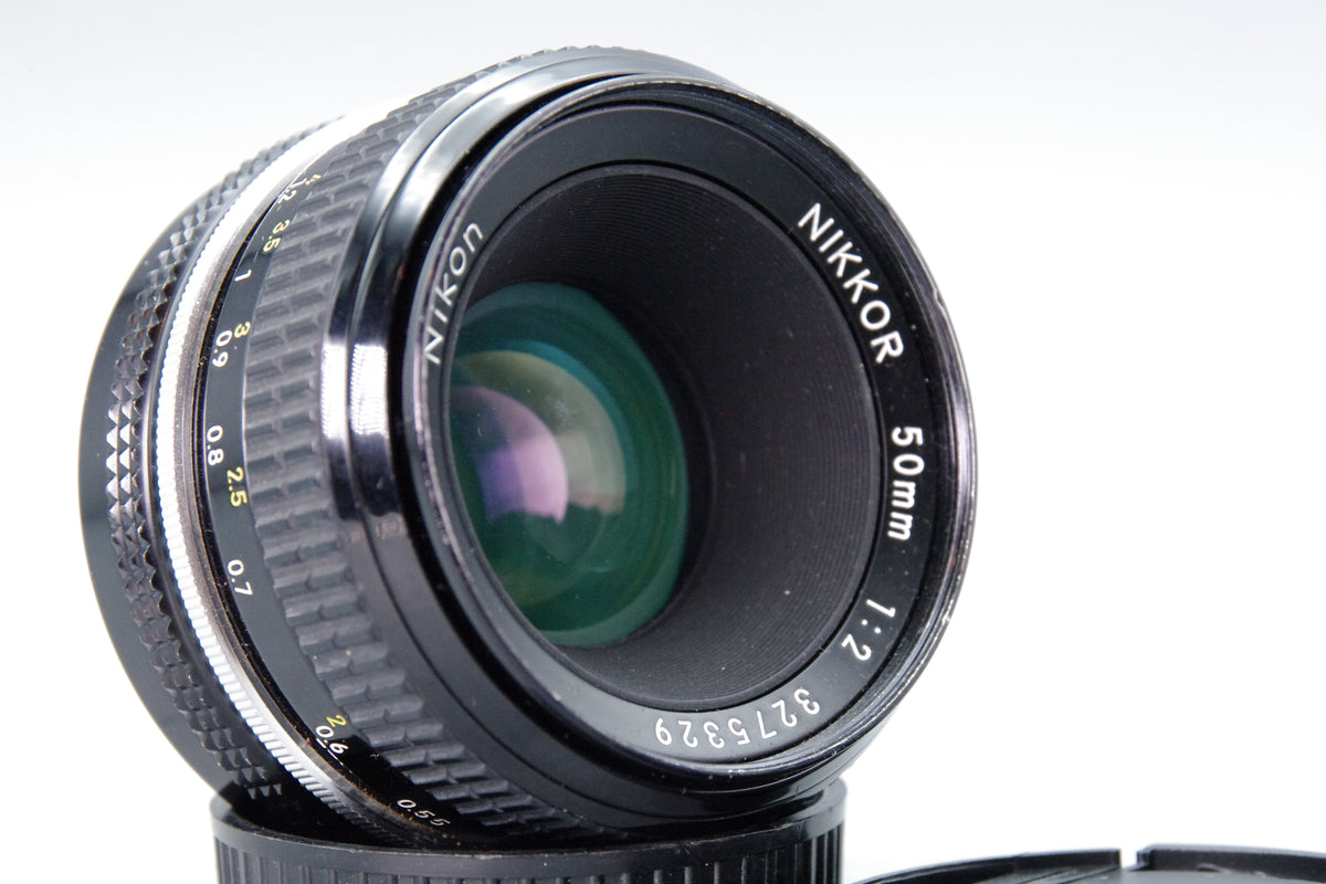 Nikon Nikkor 50mm f/2 Pre‑AI Lens – Nikon F Mount – Manual Focus – Excellent