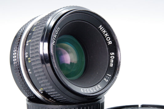 Nikon Nikkor 50mm f/2 Pre‑AI Lens – Nikon F Mount – Manual Focus – Excellent