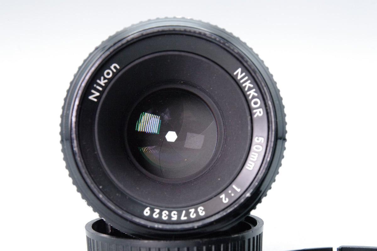 Nikon Nikkor 50mm f/2 Pre‑AI Lens – Nikon F Mount – Manual Focus – Excellent