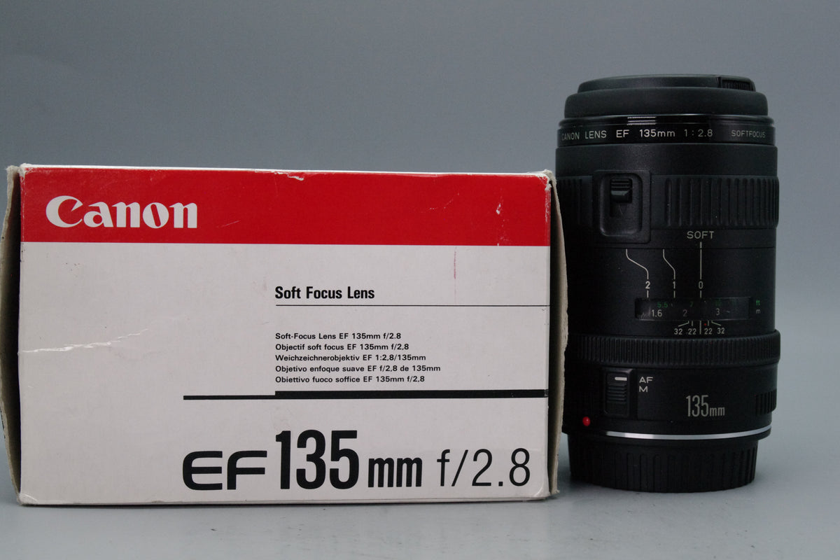 Canon EF 135mm f2.8 Soft Focus Portrait Lens Box Caps Tested - VGC