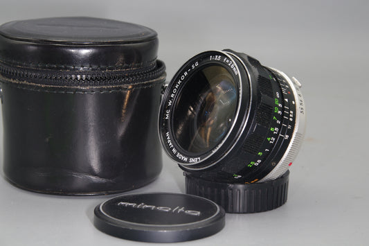 Minolta W.Rokkor SG 28mm F/3.5 MD Mount Lens -Excellent