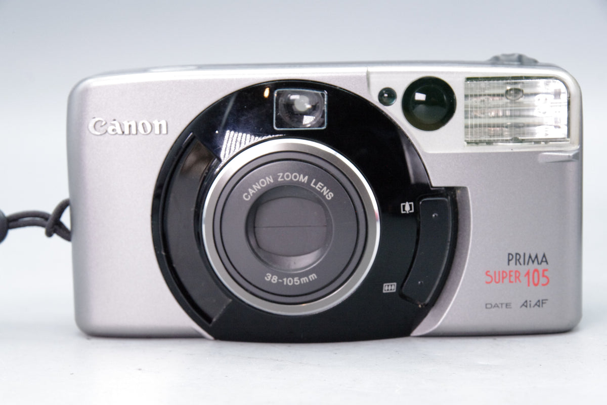 Canon Prima Super 105 Date AiAF 35mm Point Shoot Camera Soft Case Strap Tested