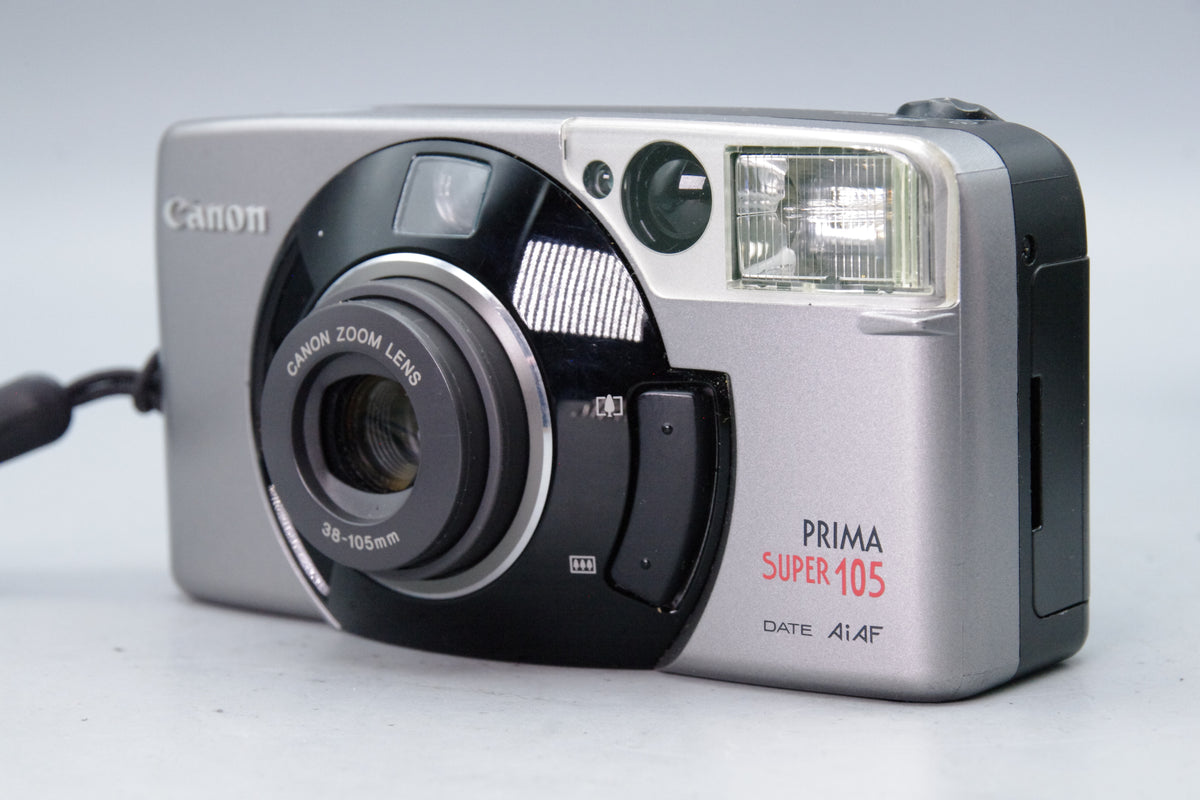Canon Prima Super 105 Date AiAF 35mm Point Shoot Camera Soft Case Strap Tested