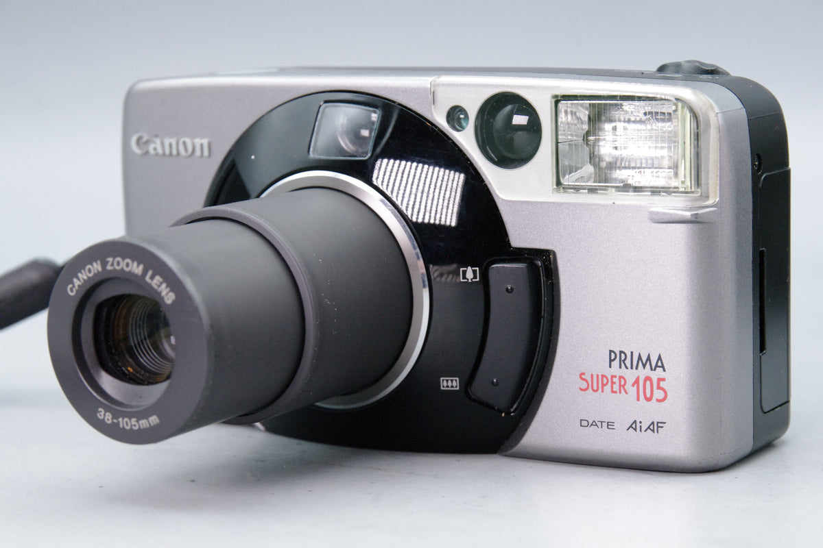 Canon Prima Super 105 Date AiAF 35mm Point Shoot Camera Soft Case Strap Tested