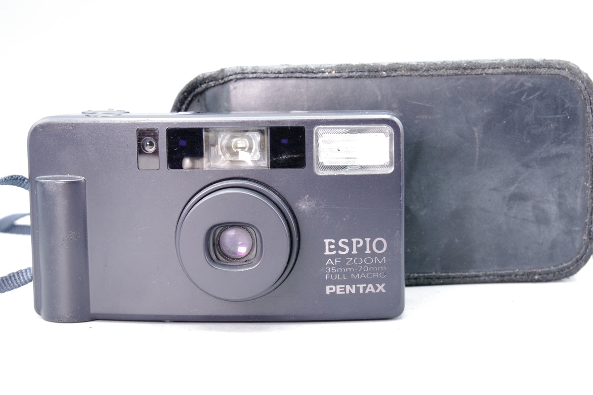 Pentax Espio AF Zoom 35-70mm Full Macro 35mm Camera with case