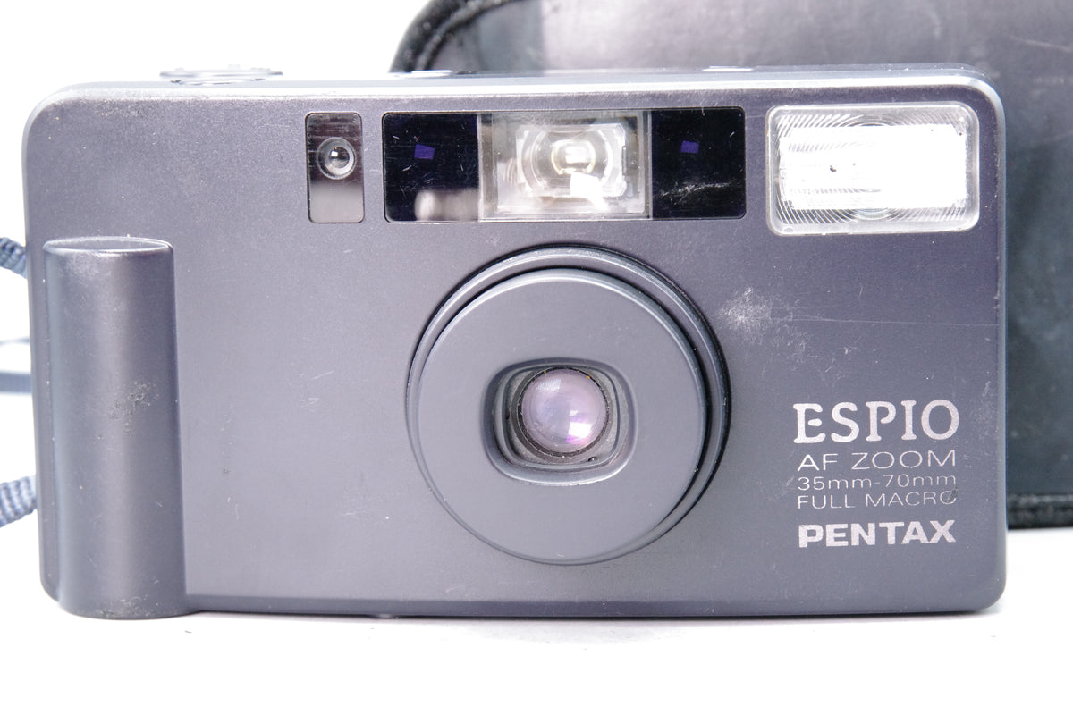 Pentax Espio AF Zoom 35-70mm Full Macro 35mm Camera with case