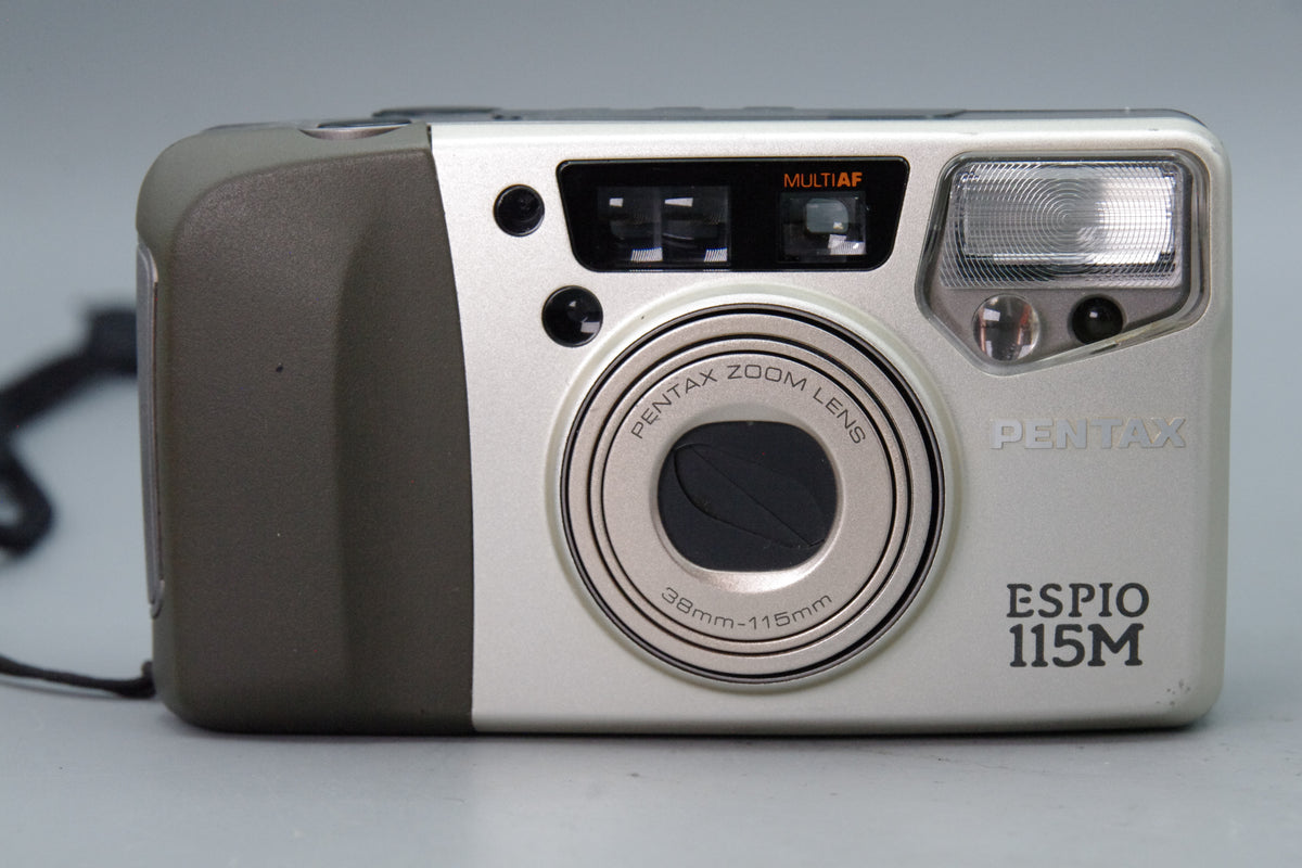 Pentax Espio 115M MultiAF 38-115mm Zoom 35mm Point Shoot Camera Soft Case Tested